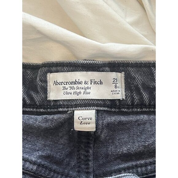 Abercrombie And Fitch The 90s Straight Ultra High Rise Jeans Size 29/8xs - Picture 9 of 12